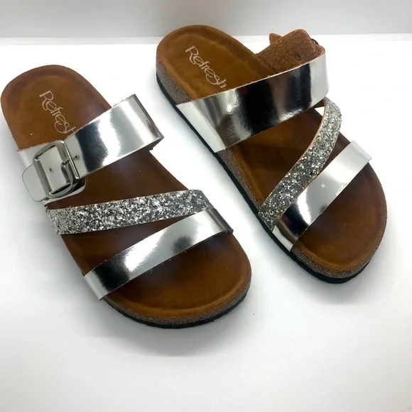 Belt Buckle Glitter Sandals - Picture 11 of 16
